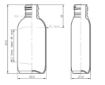 Bild von Plastic flasche 50 ml pet glasklar oval 20-410