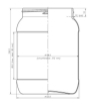 Bild von Plastic tiegel 1,5 liter pet glasklar 100sp400 74gr