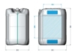 Bild von Kunststof kanister 20 liter hdpe natur un din61 800gr