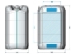 Bild von Kunststof kanister 25 liter hdpe natur un din61 900gr