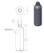 Bild von Plastic flasche 250 ml r-pet glasklar tall-boston 24-410