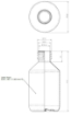 Bild von Plastic flasche 200 ml pet amber bruin 28-410 ropp