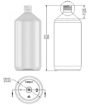 Bild von Plastic flasche 1 liter pet glasklar 28-410 ropp