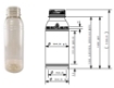 Afbeeldingen van Plastic fles 250 ml r-pet transparant 38mm3st verzegelbaar