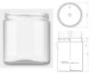 Bild von Plastic tiegel 1 liter pet glasklar 100 400 52gr