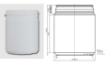 Bild von Plastic container (pill-jar) 750 ml pe weiß 82mm