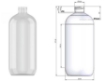 Bild von Plastic flasche 500 ml pet glasklar boston-round 24-410