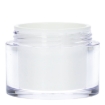 Cosmetica Potje 50 ml transparant met witte binnenpot