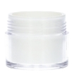  Plastic cremepot 15 ml san transparant wit