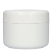 Plastic cremepot 200 ml pp-pp wit dubbelwandig