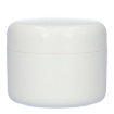 Plastic cremepot 30 ml pp wit dubbelwandig