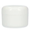 Plastic cremepot 5 ml pp wit massief
