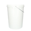 Kunststof emmer 25 liter pp wit met metalen beugel