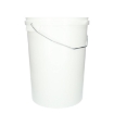 Kunststof emmer 25 liter pp wit met metalen beugel