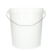 Kunststof emmer 20 liter pp wit met metalen beugel