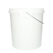 Kunststof emmer 20 liter pp wit met metalen beugel