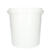 Kunststof emmer 20 liter pp wit met metalen beugel