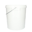 Kunststof emmer 20 liter pp wit met metalen beugel