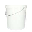 Kunststof emmer 20 liter pp wit met metalen beugel