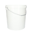 Kunststof emmer 20 liter pp wit met metalen beugel