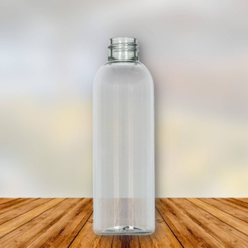 Plastic fles 100 ml r-pet transparant tall-boston 20-410