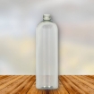 Gerecyclede pet flessen GLASHELDER van 500 ml. (0.5 liter) uit de "r-pet flessen" serie met een 24/410 hals.