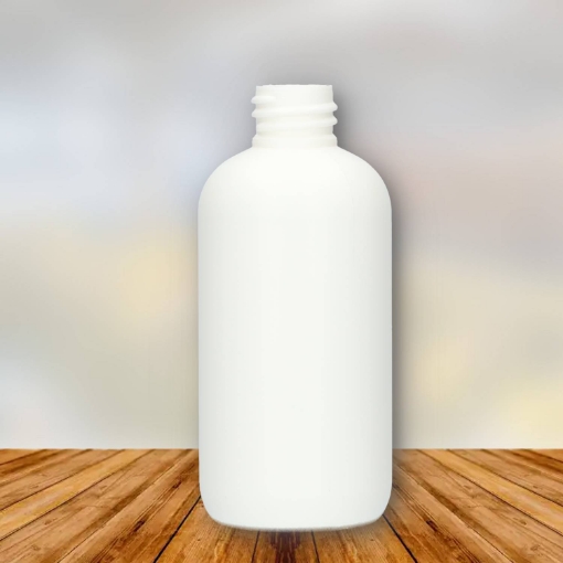 hdpe flesje 100 ml boston round pe wit 20/410.