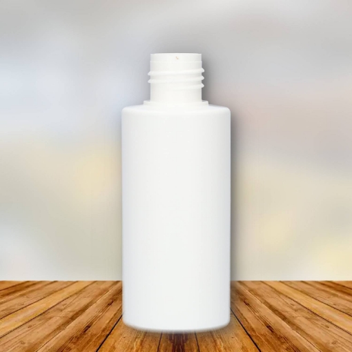 Plastic fles 100 ml hdpe wit 22-410