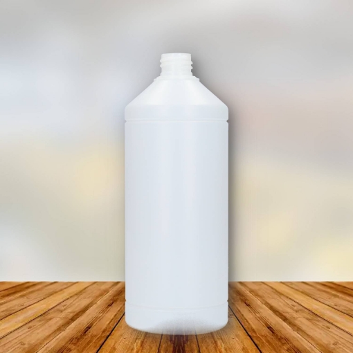 hdpe fles 1 liter industrie rond naturel 28/410.