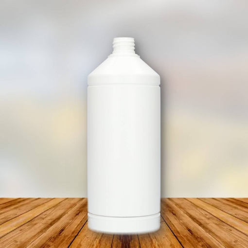 hdpe fles 1 liter industrie rond wit 28/410.