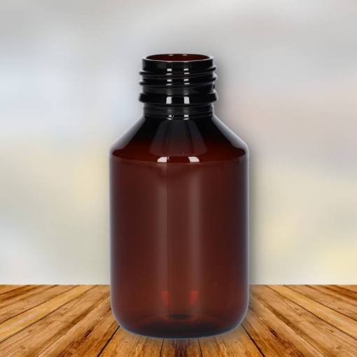 Apothekersflesjes 100 ml bruin PET (Veral Amber)