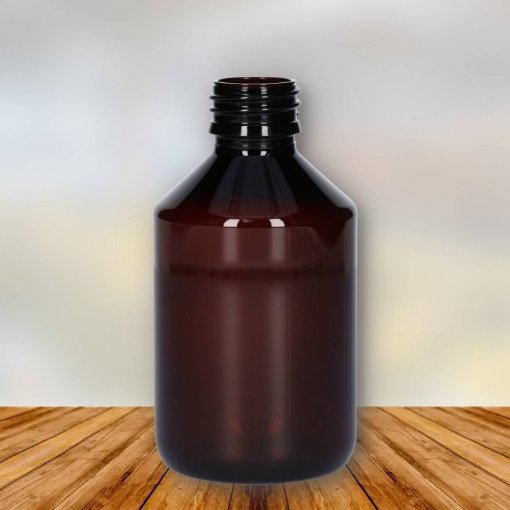 Apothekersflesjes 200 ml bruin PET (Veral Amber)