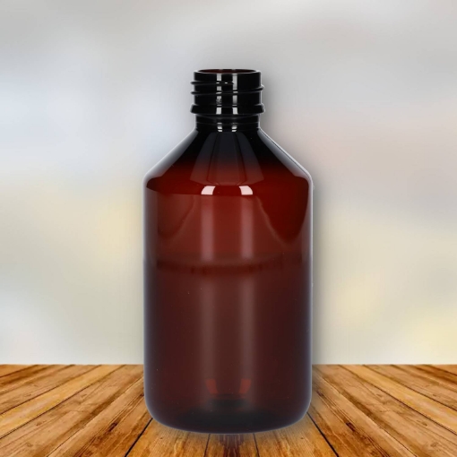 Apothekersflesjes 250 ml bruin PET (Veral Amber