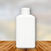 hdpe fles 250 ml rh pol rechthoekig wit din32.