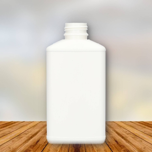 hdpe fles 500 ml rh pol rechthoekig wit din32.
