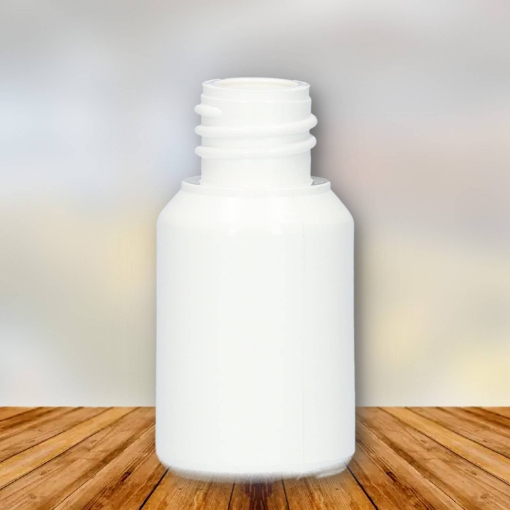 Plastic fles 20 ml ldpe wit din18