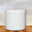 Plastic pot 375 ml pp wit incl. schroefdeksel gld