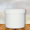 Plastic pot 600 ml pp wit incl. schroefdeksel verzegelbaar