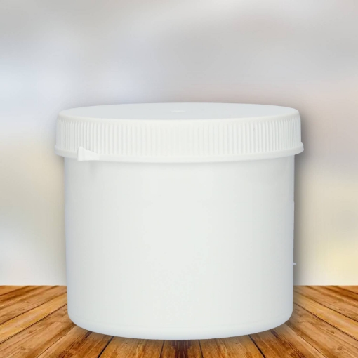 Plastic pot 600 ml pp wit incl. schroefdeksel verzegelbaar