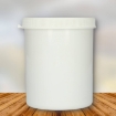 Plastic pot 1,25 liter pp wit incl. schroefdeksel vr