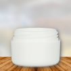 Plastic cremepot 5 ml pp wit massief