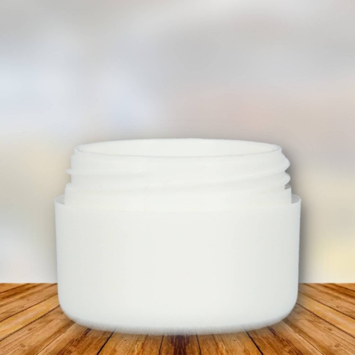 Plastic cremepot 5 ml pp wit massief