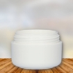 Plastic cremepot 15 ml pp wit dubbelwandig