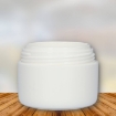 Plastic cremepot 30 ml pp wit dubbelwandig