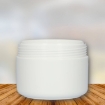 Plastic cremepot 200 ml pp-pp wit dubbelwandig