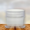 Plastic cremepot 15 ml san transparant wit
