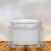 Cosmetica Potje 50 ml transparant met witte binnenpot