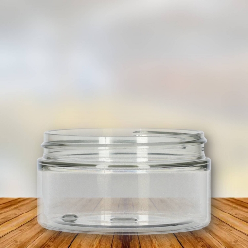 Plastic pot 100 ml r-pet transparant straight 70sp400