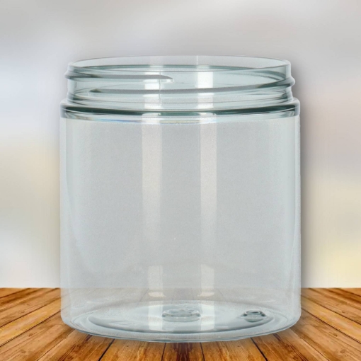Plastic pot 250 ml r-pet transparant straight 70sp400