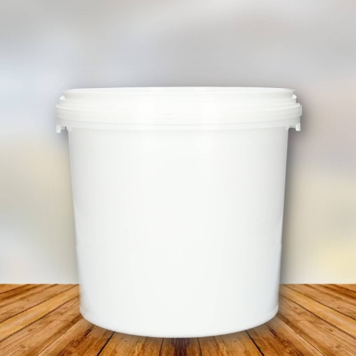 Kunststof emmer 10 liter pp wit met kunststof beugel